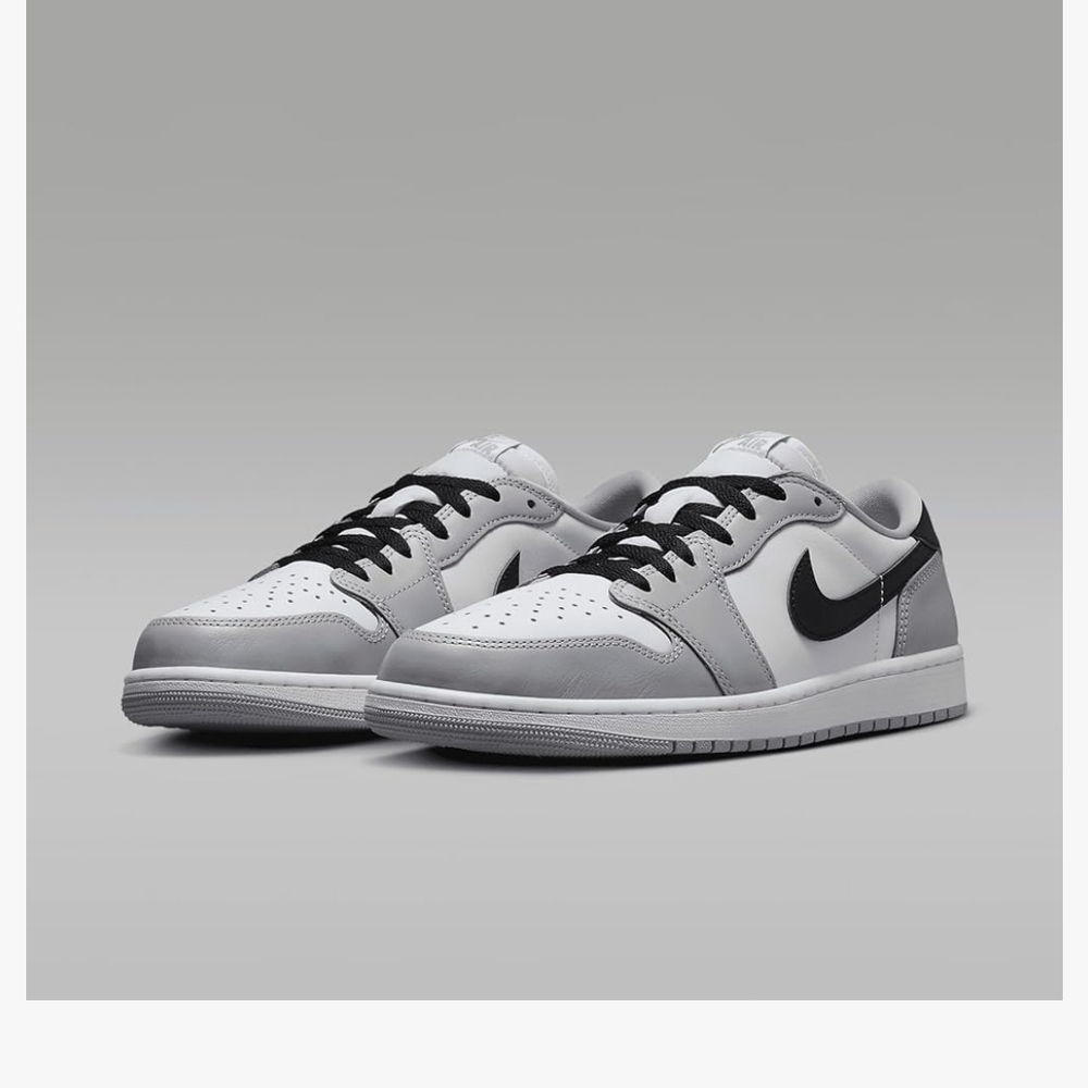 Nike Air Jordan 1 Low OG Men's Shoes - White/Grey/Black